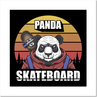 Panda Skateboard Vintage Posters and Art